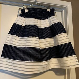Striped A Line Skirt